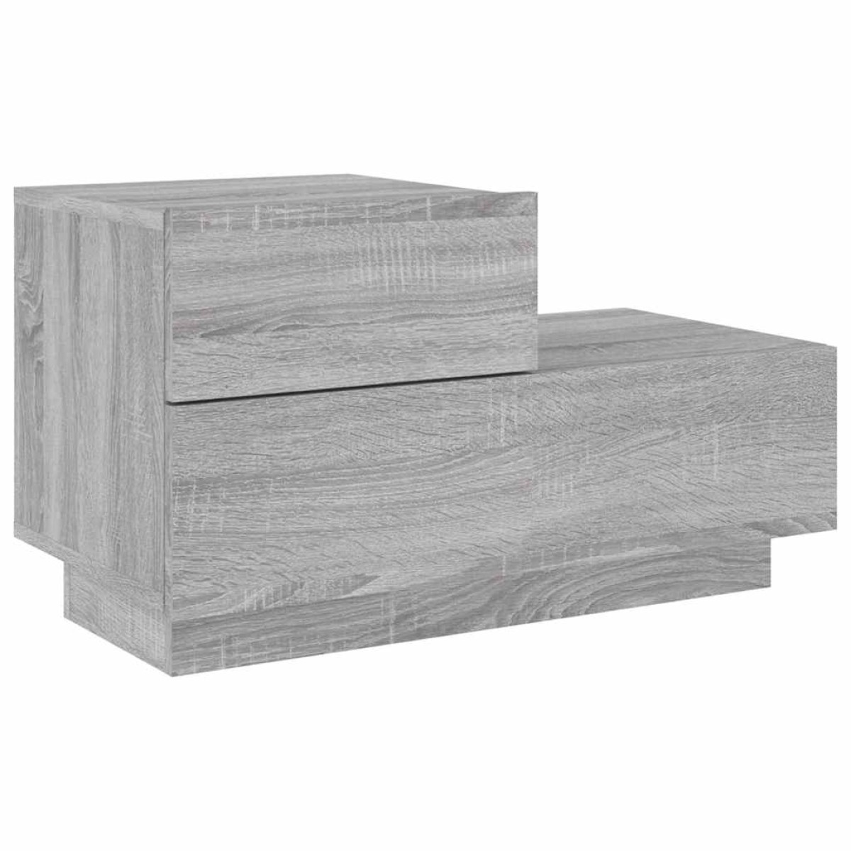 vidaXL Κομοδίνο με Φώτα LED Γκρι Sonoma 70 x 36 x 40,5 εκ.
