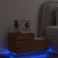 vidaXL Κομοδίνο με Φώτα LED Καφέ Δρυς 70 x 36 x 40,5 εκ.