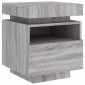 vidaXL Κομοδίνο με Φώτα LED Γκρι Sonoma 40 x 39 x 48,5 εκ.