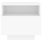 vidaXL Κομοδίνο με Φώτα LED Λευκό 40 x 39 x 37 εκ.