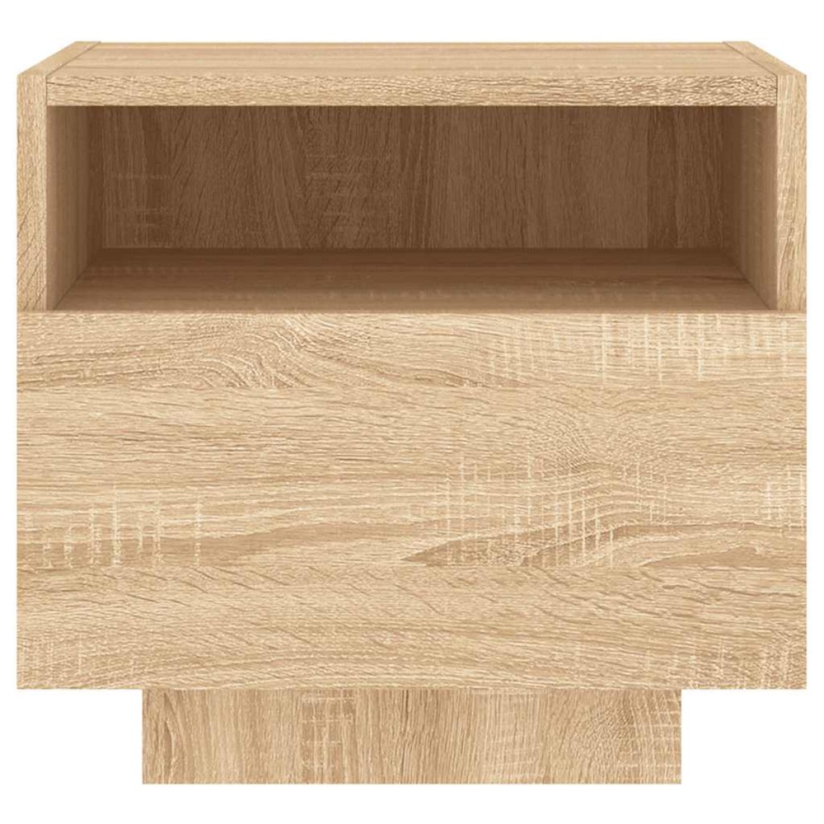 vidaXL Κομοδίνο με Φώτα LED Sonoma Δρυς 40 x 39 x 37 εκ.