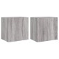 vidaXL Έπιπλα Τοίχου Τηλ. 2 τεμ. Γκρι Sonoma 40,5x30x40εκ Επ. Ξύλο