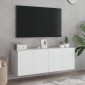 vidaXL Έπιπλα Τοίχου Τηλεόρασης 2 Τεμ. Λευκά 60 x 30 x 41 εκ.
