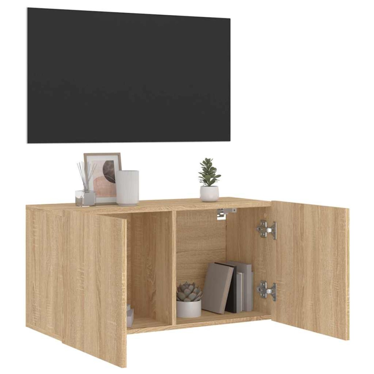 vidaXL Ντουλάπι Τοίχου Τηλεόρασης Sonoma Δρυς 80 x 30 x 41 εκ.