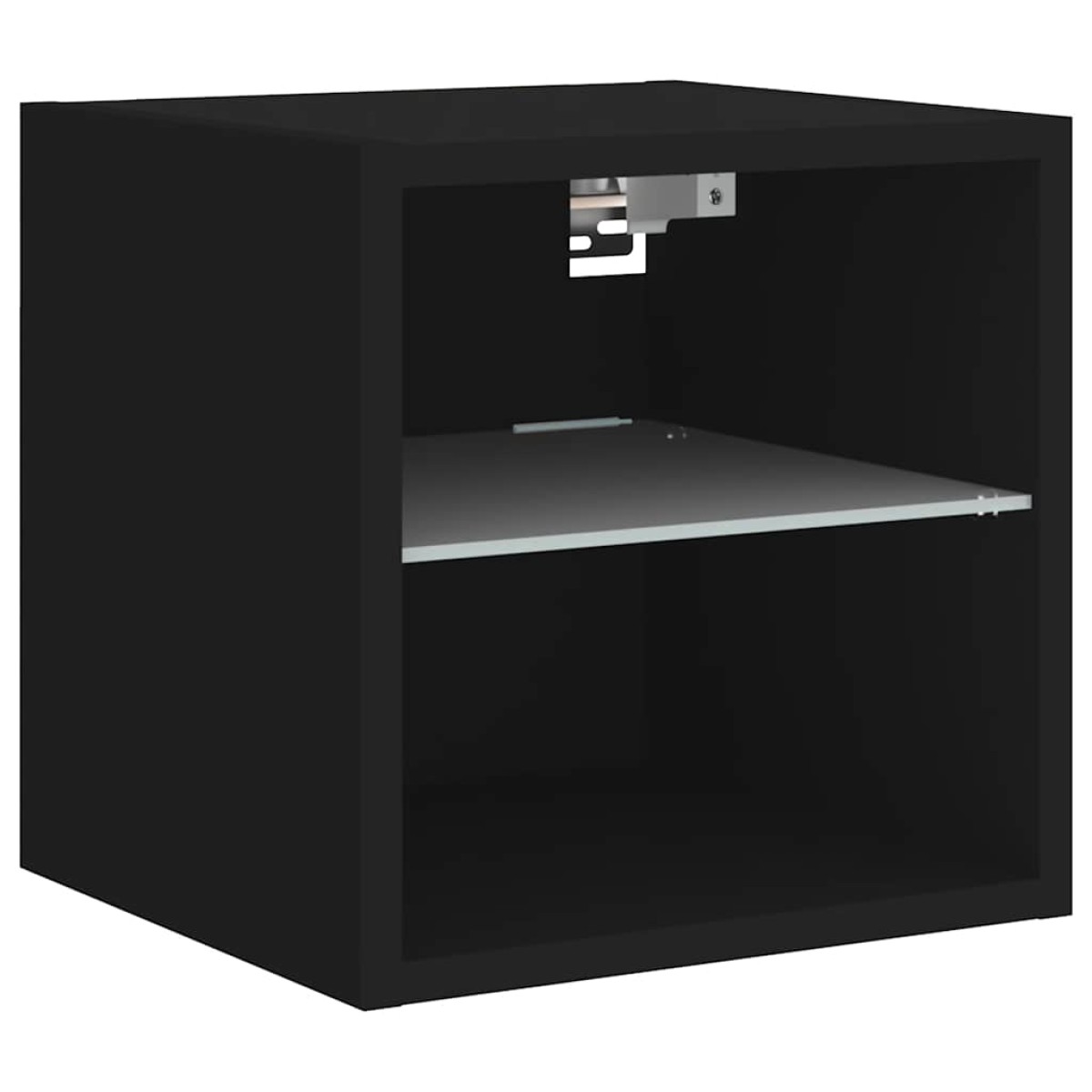 vidaXL Έπιπλο Τοίχου Τηλεόρασης με LED Μαύρο 30 x 28,5 x 30 εκ.