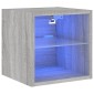 vidaXL Έπιπλο Τοίχου Τηλεόρασης με LED Γκρι Sonoma 30 x 28,5 x 30 εκ.