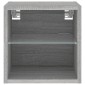 vidaXL Έπιπλα Τοίχου Τηλ. με LED 2 Τεμ. Γκρι Sonoma 30 x 28,5 x 30 εκ.