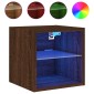vidaXL Έπιπλα Τοίχου Τηλ. με LED 2 Τεμ. Καφέ Δρυς 30x28,5x30 εκ.