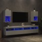 vidaXL Έπιπλα Τηλεόρασης με LED 2 τεμ. Λευκά 30,5x30x60 εκ.