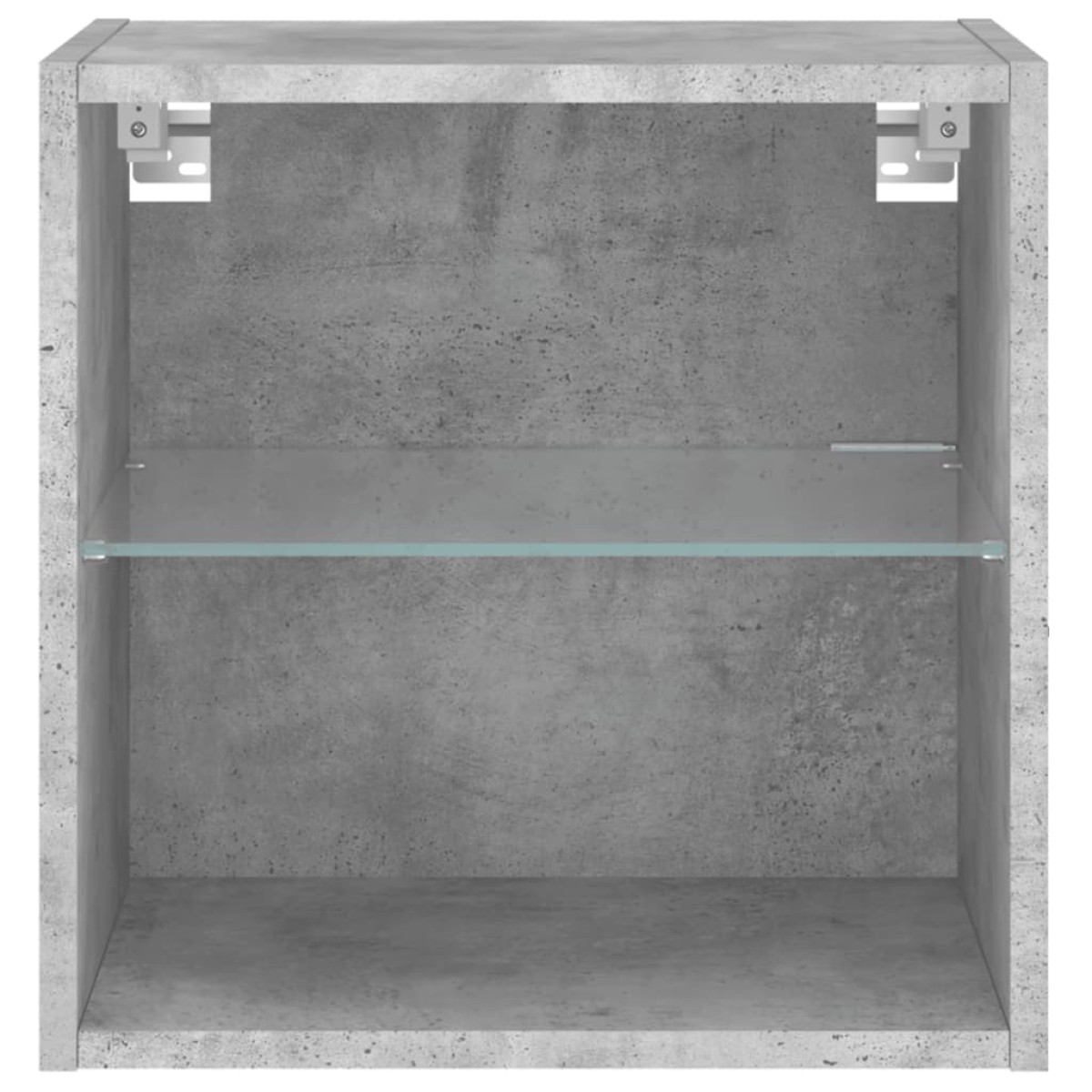 vidaXL Κομοδίνο Επιτοίχιο με Φώτα LED Γκρι Σκυροδέματος