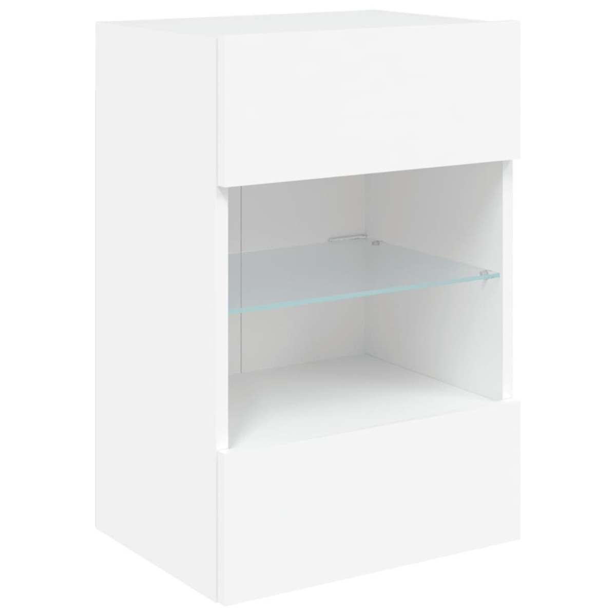 vidaXL Έπιπλο Τοίχου Τηλεόρασης με LED Λευκό 40x30x60,5 εκ.