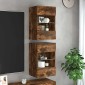 vidaXL Έπιπλα Τοίχου Τηλεόρασης LED 2 Τεμ. Καπνιστή Δρυς 40x30x60,5εκ.