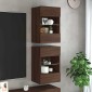 vidaXL Έπιπλα Τοίχου Τηλεόρασης LED 2 Τεμ. Καφέ Δρυς 40x30x60,5εκ.