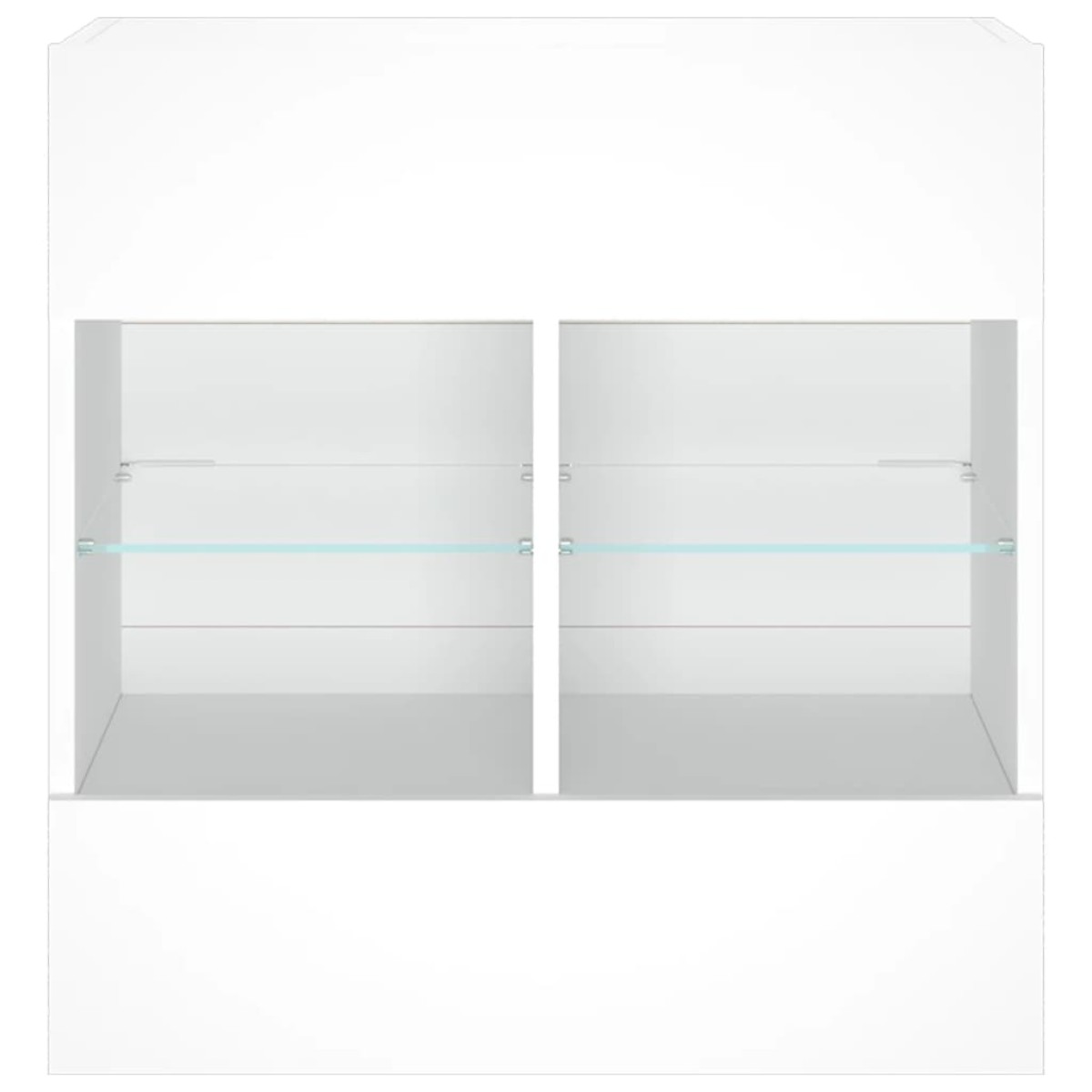 vidaXL Έπιπλο Τοίχου Τηλεόρασης με LED Λευκό 58,5x30x60,5 εκ.
