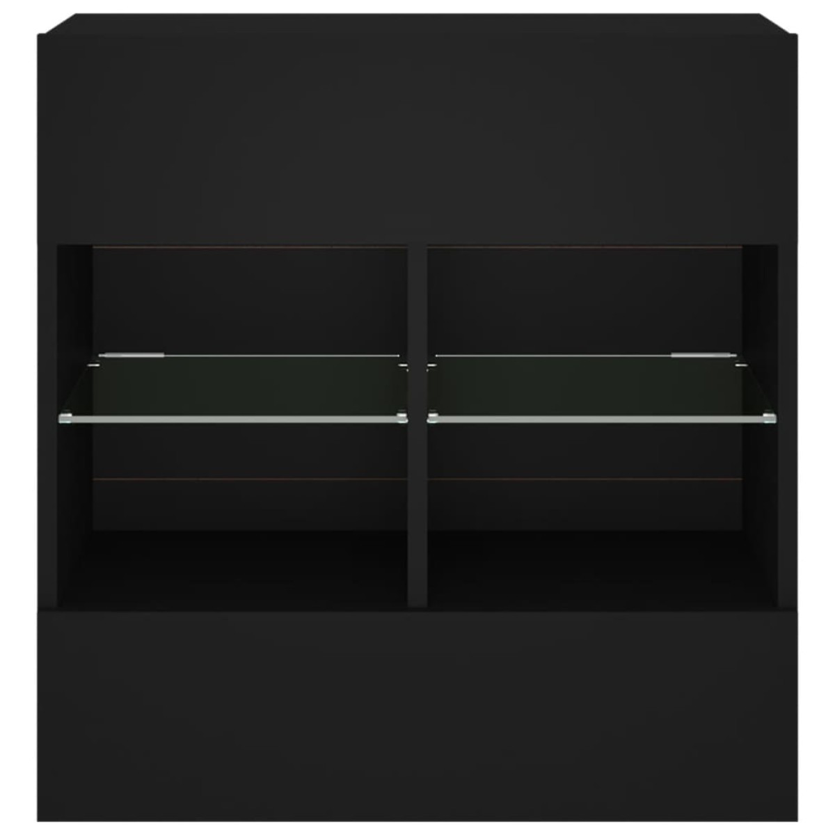 vidaXL Έπιπλο Τοίχου Τηλεόρασης με LED Μαύρο 58,5x30x60,5 εκ.