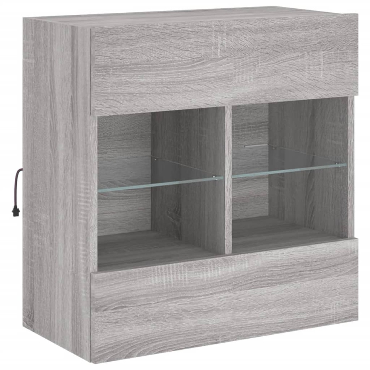 vidaXL Έπιπλο Τοίχου Τηλεόρασης με LED Γκρι Sonoma 58,5x30x60,5 εκ.