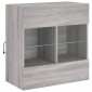 vidaXL Έπιπλο Τοίχου Τηλεόρασης με LED Γκρι Sonoma 58,5x30x60,5 εκ.