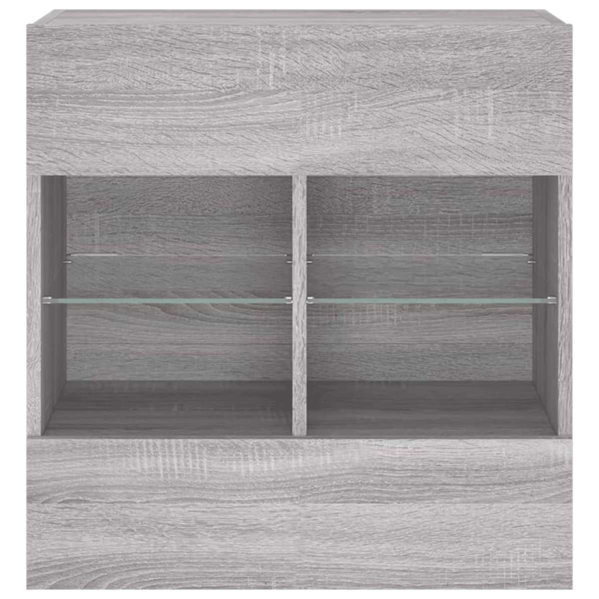 vidaXL Έπιπλο Τοίχου Τηλεόρασης με LED Γκρι Sonoma 58,5x30x60,5 εκ.