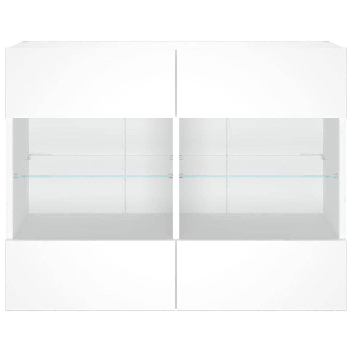 vidaXL Έπιπλο Τοίχου Τηλεόρασης με LED Λευκό 78,5x30x60,5 εκ.