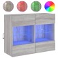 vidaXL Έπιπλο Τοίχου Τηλεόρασης με LED Γκρι Sonoma 78,5x30x60,5 εκ.