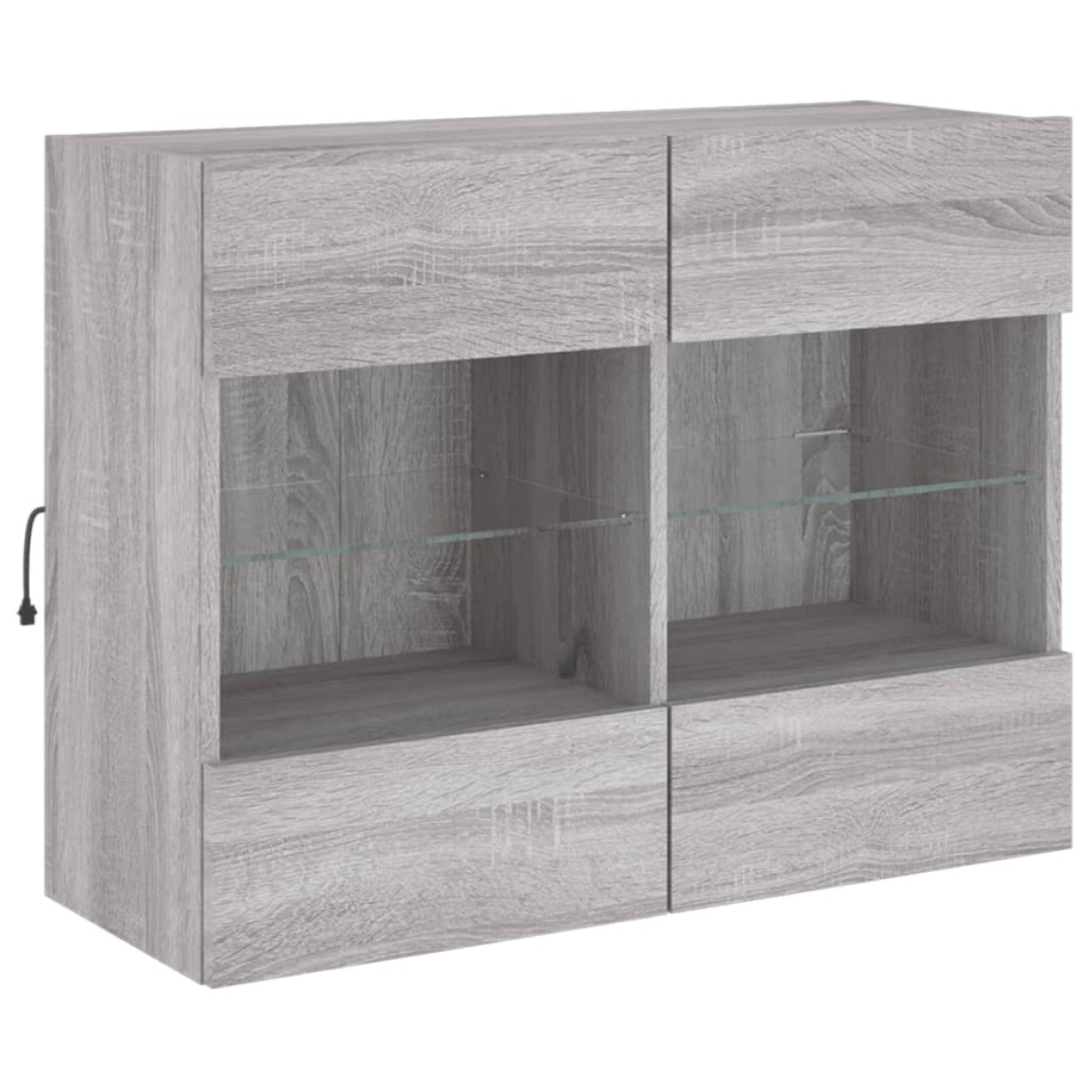 vidaXL Έπιπλο Τοίχου Τηλεόρασης με LED Γκρι Sonoma 78,5x30x60,5 εκ.