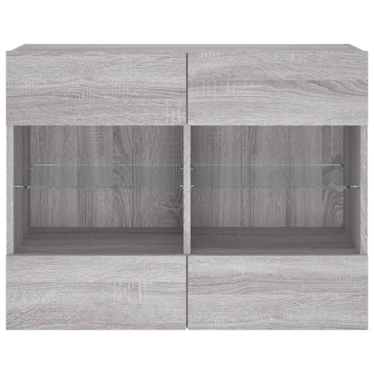 vidaXL Έπιπλο Τοίχου Τηλεόρασης με LED Γκρι Sonoma 78,5x30x60,5 εκ.