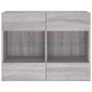 vidaXL Έπιπλο Τοίχου Τηλεόρασης με LED Γκρι Sonoma 78,5x30x60,5 εκ.