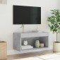 vidaXL Έπιπλο Τηλεόρασης με LED Γκρι Σκυροδέματος 60x30x30 εκ.