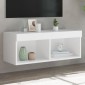 vidaXL Έπιπλο Τηλεόρασης με LED Λευκό 80 x 30 x 30 εκ.