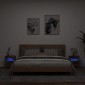 vidaXL Έπιπλα Τοίχου Τηλεόρασης LED 2 Τεμ. Καπνιστή Δρυς 40x30x40 εκ.