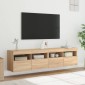 vidaXL Έπιπλα Τοίχου Τηλ. με LED 2 Τεμ. Sonoma Δρυς 80x30x40 εκ.