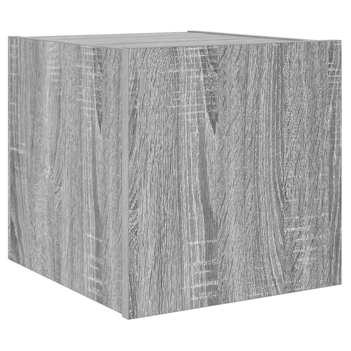 vidaXL Έπιπλο Τοίχου Τηλεόρασης με LED Γκρι Sonoma 30,5x35x30 εκ.