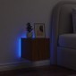 vidaXL Έπιπλο Τοίχου Τηλεόρασης με LED Καφέ Δρυς 30,5x35x30 εκ.