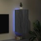 vidaXL Έπιπλο Τοίχου Τηλεόρασης με LED Γκρι Sonoma 30,5x35x70 εκ.