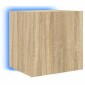 vidaXL Έπιπλο Τοίχου Τηλεόρασης με LED Sonoma Δρυς 40,5x35x40 εκ.