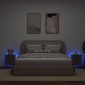 vidaXL Έπιπλα Τοίχου Τηλ. με LED 2 Τεμ. Γκρι Sonoma 40,5x35x40 εκ.