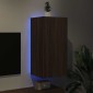 vidaXL Έπιπλο Τοίχου Τηλεόρασης με LED Καφέ Δρυς 40,5x35x80 εκ.
