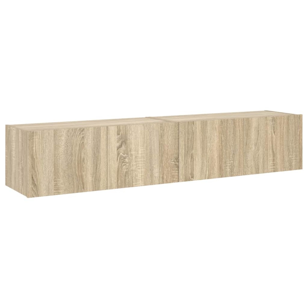 vidaXL Έπιπλα Τοίχου Τηλ. με LED 2 Τεμ. Sonoma Δρυς 80x35x31 εκ.