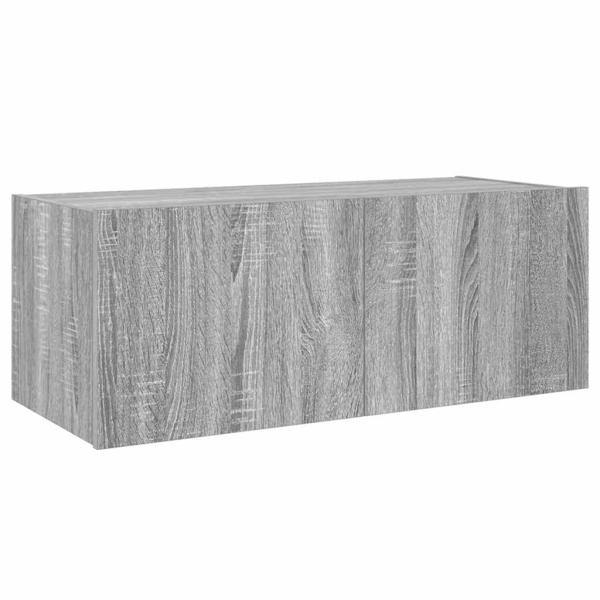 vidaXL Έπιπλο Τοίχου Τηλεόρασης με LED Γκρι Sonoma 80x35x31 εκ.