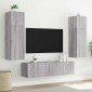 vidaXL Έπιπλα Τοίχου Τηλ. με LED 2 Τεμ. Γκρι Sonoma 80x35x31 εκ.