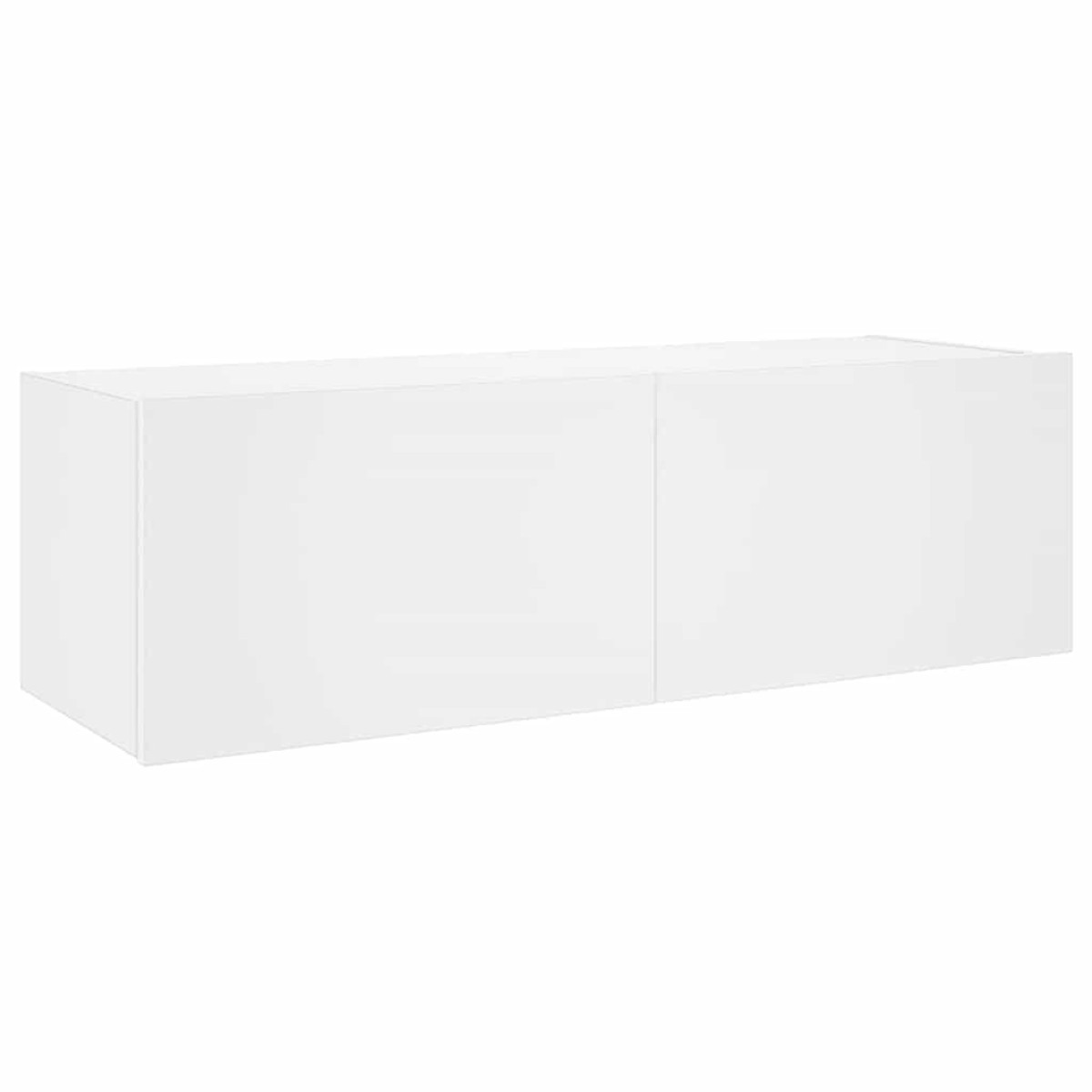 vidaXL Έπιπλο Τοίχου Τηλεόρασης με LED Λευκό 100x35x31 εκ.