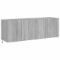 vidaXL Έπιπλα Τοίχου Τηλ. με LED 2 Τεμ. Γκρι Sonoma 60x35x41 εκ.