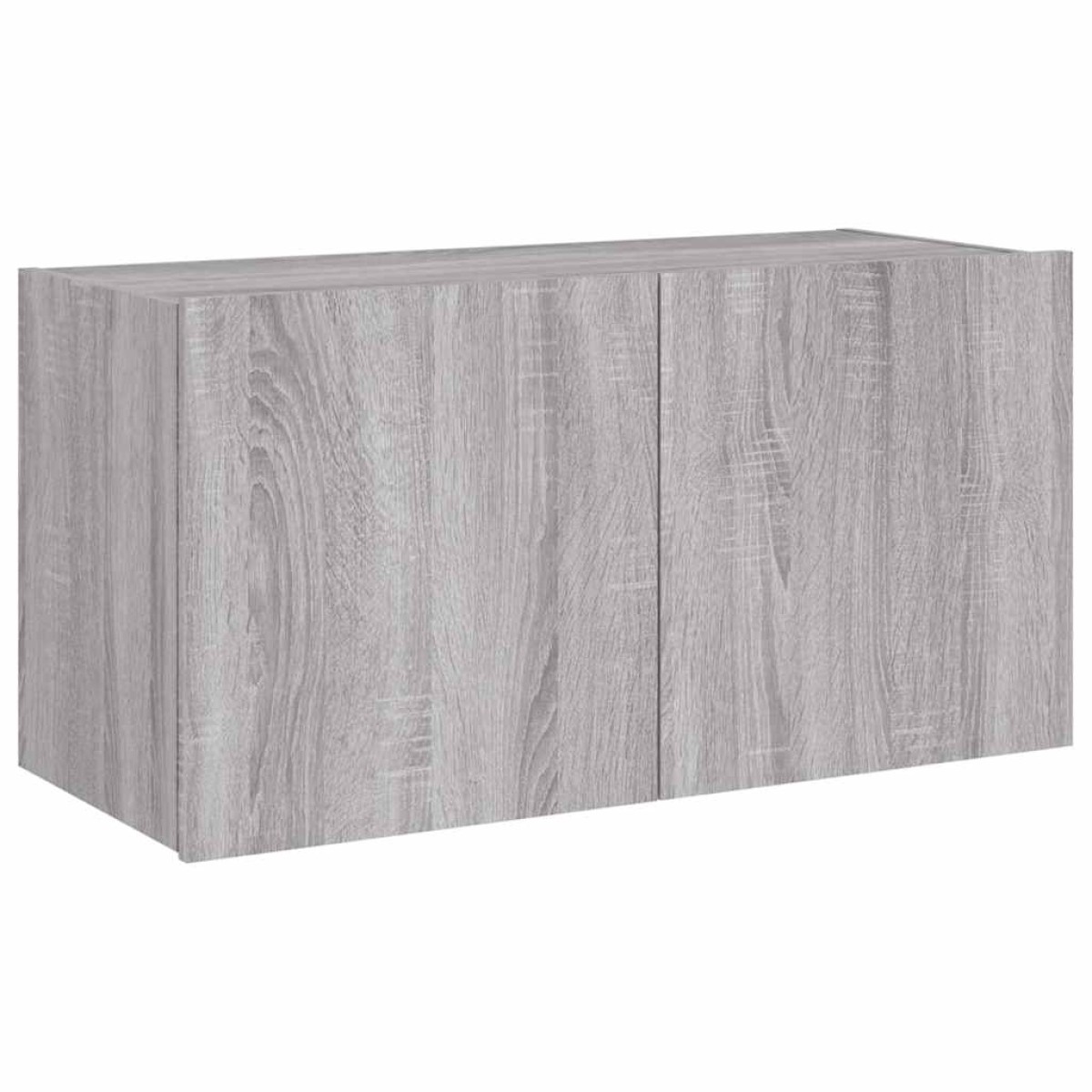 vidaXL Έπιπλο Τοίχου Τηλεόρασης με LED Γκρι Sonoma 80x35x41 εκ.