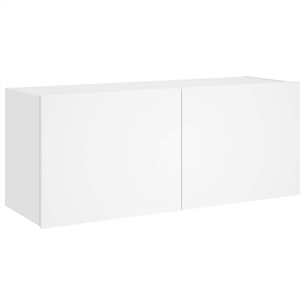 vidaXL Έπιπλο Τοίχου Τηλεόρασης με LED Λευκό 100x35x41 εκ.