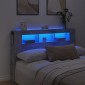 vidaXL Κεφαλάρι Κρεβατιού με LED Γκρι Σκυροδέματος 160x18,5x103,5 εκ