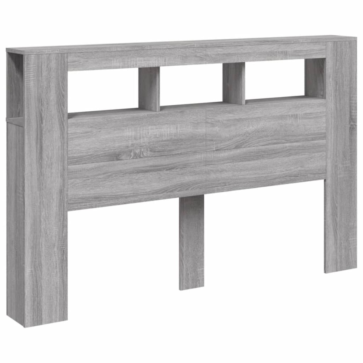 vidaXL Κεφαλάρι Κρεβατιού με LED Γκρι Sonoma 160x18,5x103,5 εκ