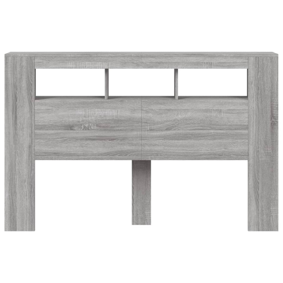 vidaXL Κεφαλάρι Κρεβατιού με LED Γκρι Sonoma 160x18,5x103,5 εκ