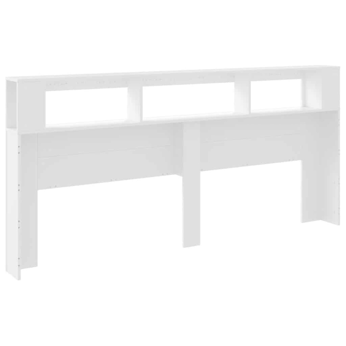 vidaXL Κεφαλάρι Κρεβατιού με LED Λευκό 220x18,5x103,5 εκ Επεξεργ. Ξύλο