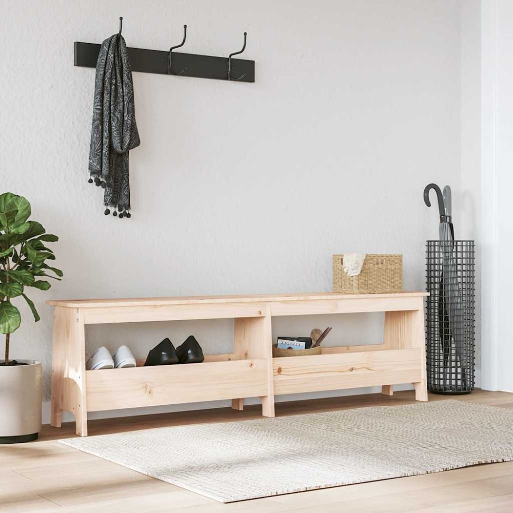 vidaXL Παγκάκι Χολ 160x28x45 εκ. από Μασίφ Ξύλο Πεύκου