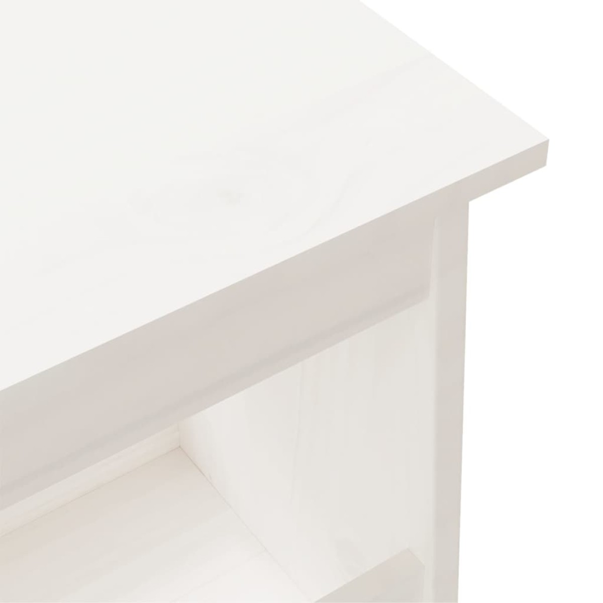 vidaXL Παγκάκι Χολ Λευκό 160x28x45 εκ. από Μασίφ Ξύλο Πεύκου